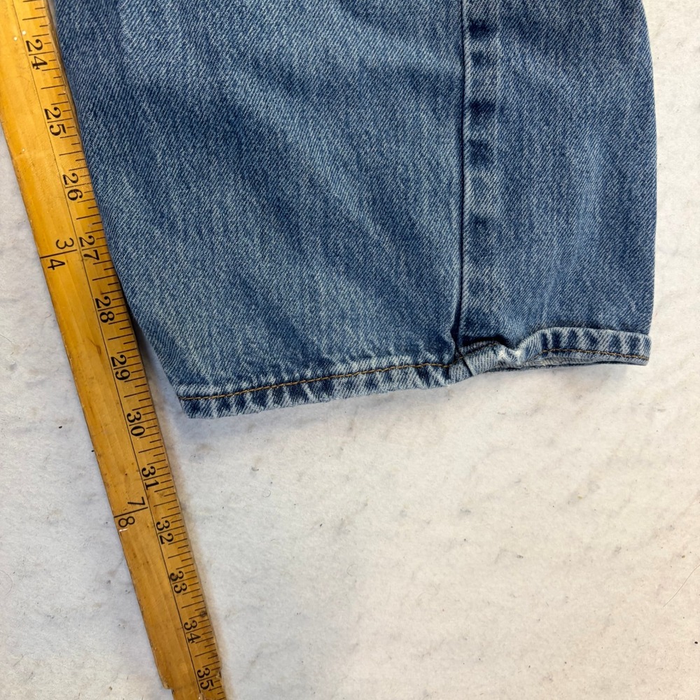 Levi Superlow Jeans Womens 27 Blue Low Rise Straight Leg Distressed - Picture 7 of 11